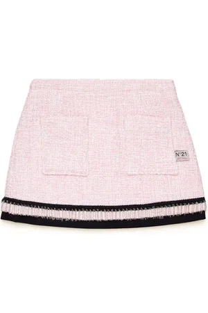 Nº21 Falda de tweed con etiqueta del logo