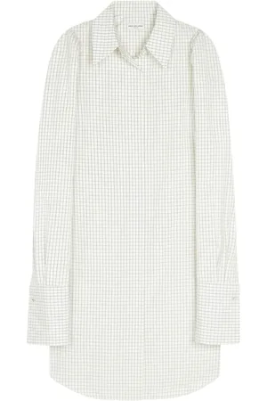 DRIES VAN NOTEN Vestido camisero con motivo de cuadros