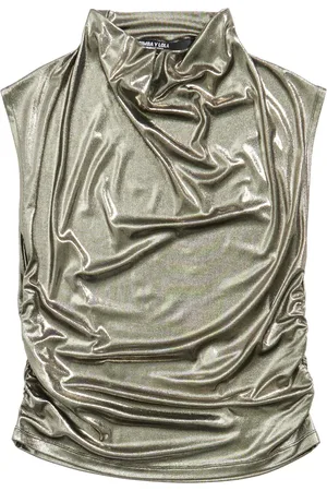 Bimba y Lola Top metalizado con diseño fruncido