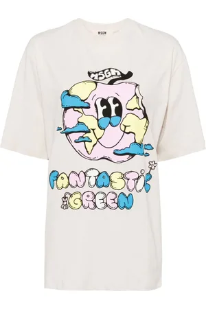 Msgm Playera con estampado gráfico