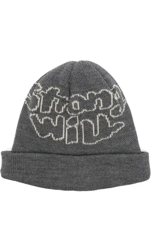 Comme des Garçons Gorro tejido con logo en intarsia