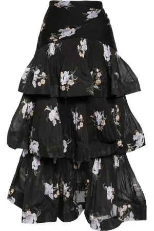 ZIMMERMANN Falda corta con capas escalonadas