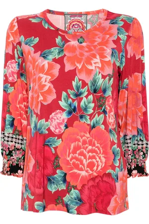 JOHNNY WAS Playera con estampado floral