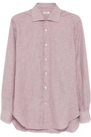 Kiton Camisa con motivo pied de poule