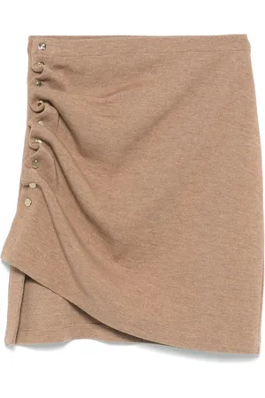 Paco rabanne Falda midi con diseño fruncido