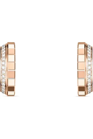 Chopard Aretes Ice Cube en oro rosa de 18kt con diamantes
