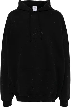Vetements Hoodie con detalles strass