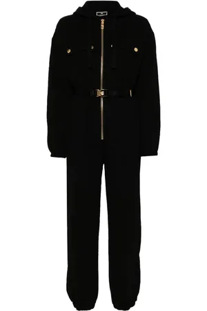 Elisabetta Franchi Jumpsuit texturizado con cinturón