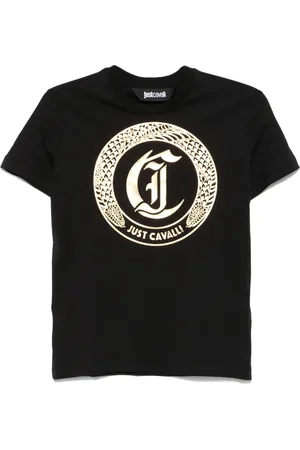 Roberto Cavalli Playera con logo estampado
