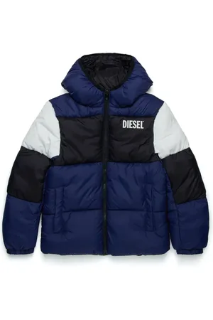 Diesel Chamarra con capucha y logo estampado