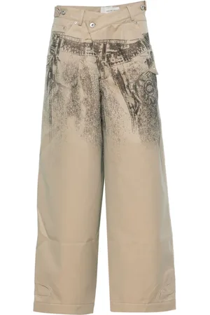 Feng Chen Wang Pantalones con estampado gráfico