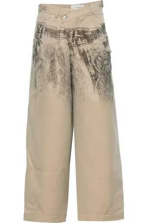 Feng Chen Wang Pantalones con estampado gráfico