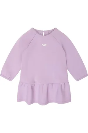 Emporio Armani Vestido estilo suéter con logo estampado