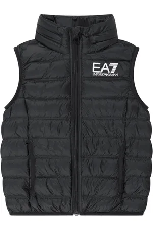 Emporio Armani Chaleco capitonado con logo estampado