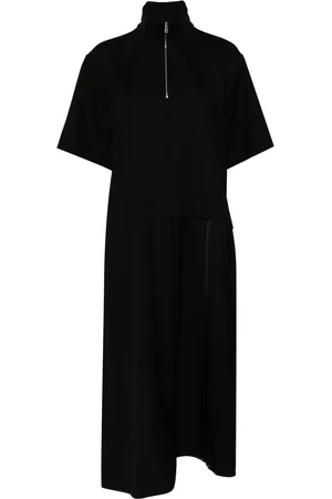 Plan C Vestido midi tejido con medio cierre