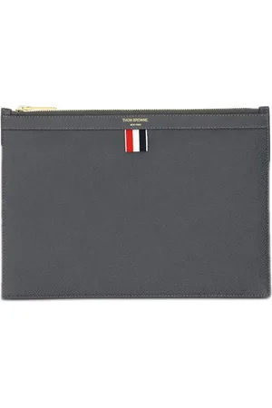 Thom Browne Bolsa de mano rectangular con efecto texturizado