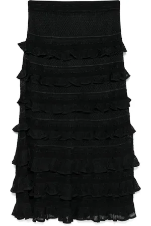 ZIMMERMANN Falda midi con volantes