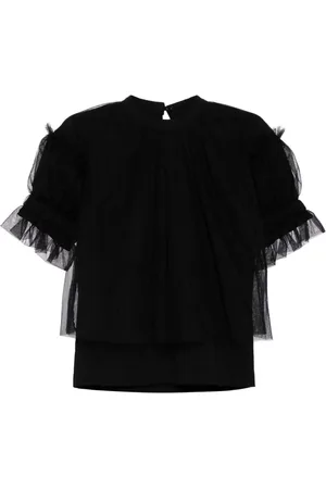 NOIR KEI NINOMIYA Playera con manga de tul