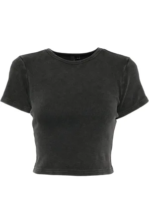 Entire Studios Playera micro con efecto waffle