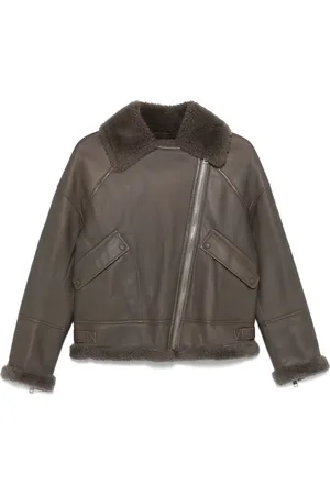 YVES SALOMON Chamarra con cuello texturizado