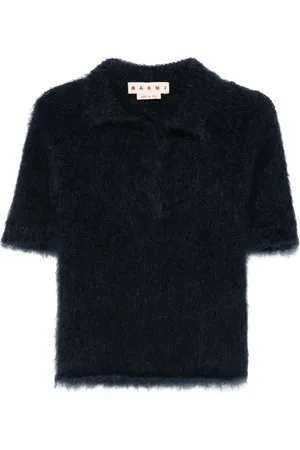 Marni Playera tipo polo con efecto cepillado