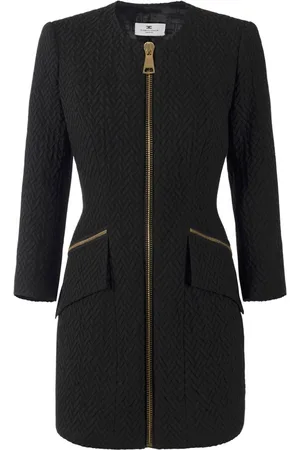 Elisabetta Franchi Vestido de tweed con motivo pied de poule