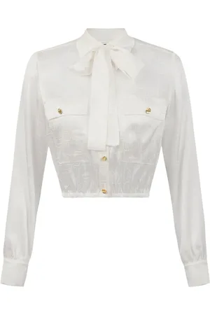 Elisabetta Franchi Blusa corta en jacquard