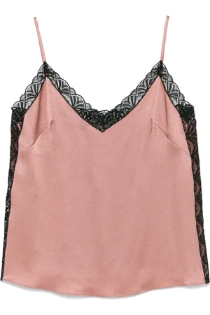 Alberta Ferretti Top con detalle de encaje