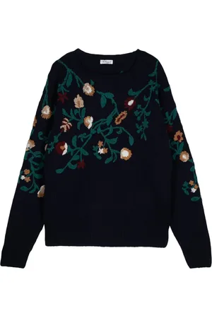 LEATHERSMITH OF LONDON Suéter tejido con motivos florales en intarsia