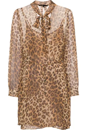Maje Vestido corto con estampado de leopardo