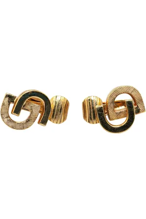 Dior Aretes 20th Century Gold Plated CD Clip On