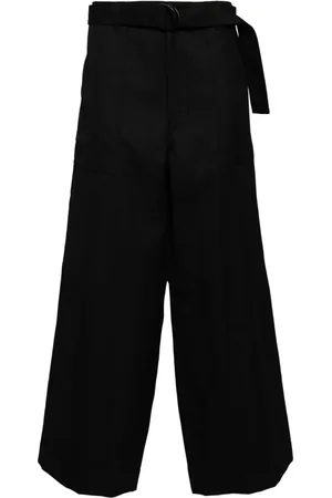 Comme des Garçons Pantalones anchos con cinturón