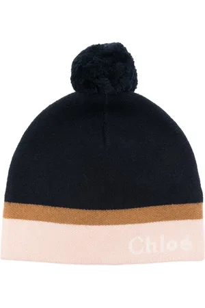 Chloé Gorro tejido con logo en intarsia