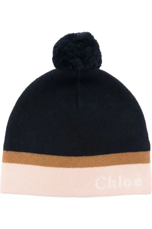 Chloé Gorro tejido con logo en intarsia