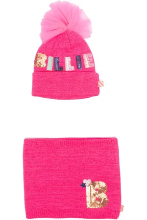 Billieblush Set de gorro con logo de lentejuelas