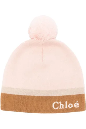 Chloé Gorro tejido con logo en intarsia