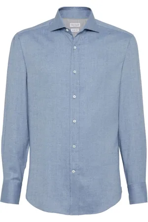 Brunello Cucinelli Camisa con cuello italiano