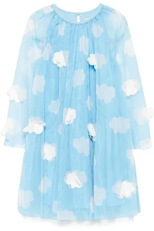 Stella McCartney Vestido con nubes estampadas