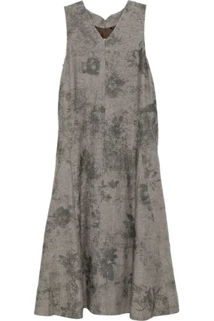 ZIGGY CHEN Vestido midi con estampado abstracto