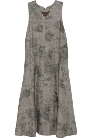 ZIGGY CHEN Vestido midi con estampado abstracto