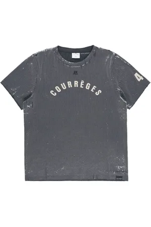 Courrèges Playera con bordado envejecido