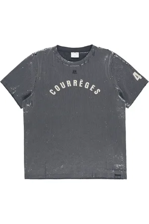 Courrèges Playera con bordado envejecido