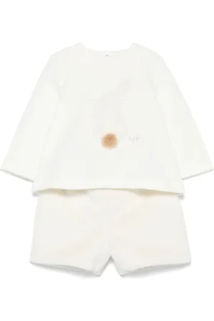 Il gufo Shorts y playera con motivo de conejo