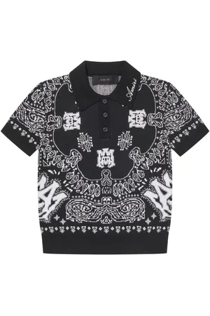 AMIRI Playera tipo polo con motivo de bandana