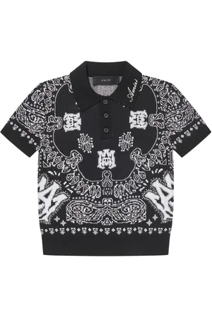 AMIRI Playera tipo polo con motivo de bandana