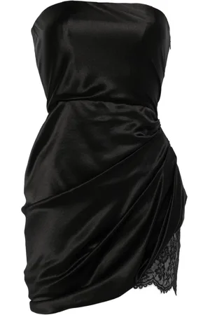 Saint Laurent Vestido corto con efecto satinado