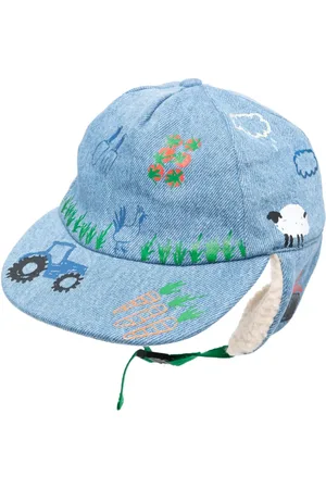 Stella McCartney Sombrero con granja estampada