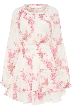 LOVESHACKFANCY Vestido corto con estampado floral