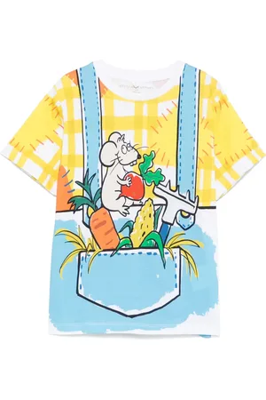 Stella McCartney Playera con ilustración estampada