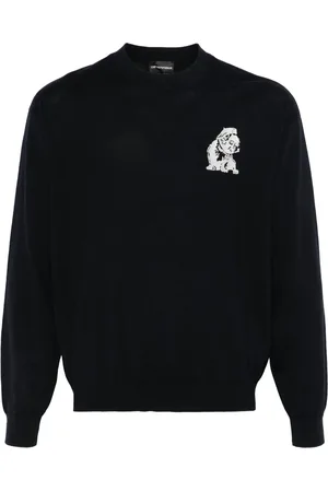 Emporio Armani Suéter con bordado French Bulldog